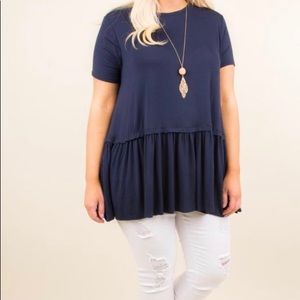 Drop waist Ruffle Bottom top